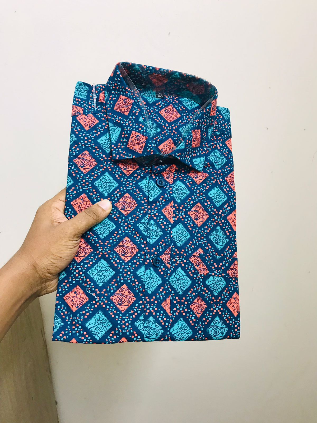 Half sleeve Arong fabric shirt for men