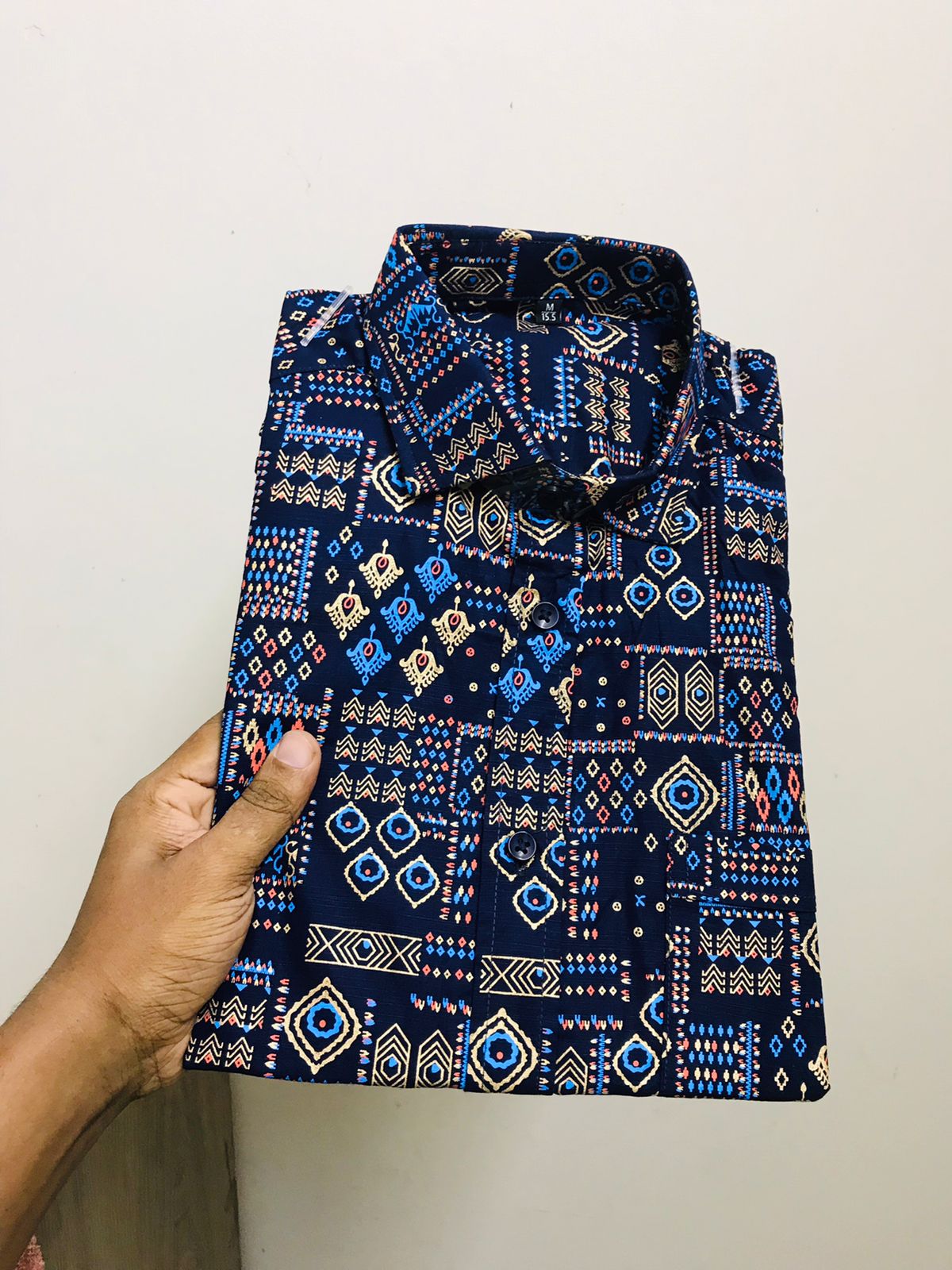 Half sleeve Arong fabric shirt for men
