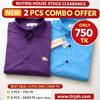 Premium Quality (2 pcs) Solid Colour LS Shirt