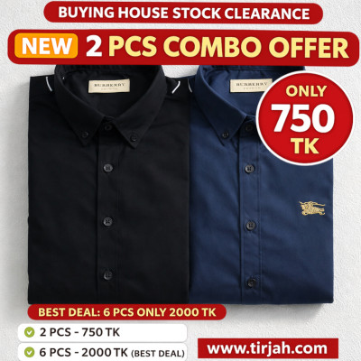 Premium Quality (2 pcs) Solid Colour LS Shirt