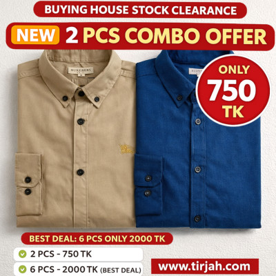 Premium Quality (2 pcs) Solid Colour LS Shirt