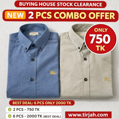Premium Quality (2 pcs) Solid Colour LS Shirt