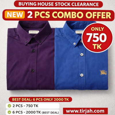 Premium Quality (2 pcs) Solid Colour LS Shirt