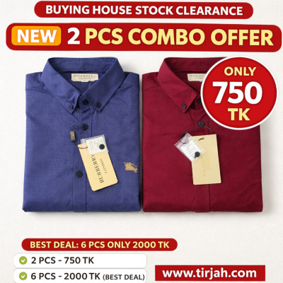 Premium Quality (2 pcs) Solid Colour LS Shirt
