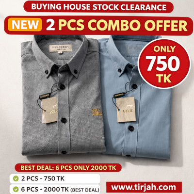 Premium Quality (2 pcs) Solid Colour LS Shirt