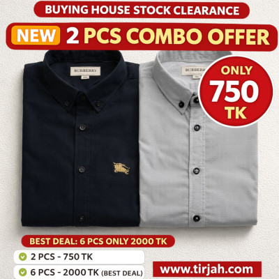 Premium Quality (2 pcs) Solid Colour LS Shirt