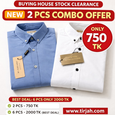 Premium Quality (2 pcs) Solid Colour LS Shirt