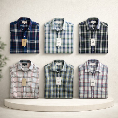 Premium Quality (6 pcs) Check LS Shirt