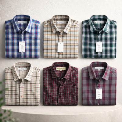 Premium Quality (6 pcs) Check LS Shirt