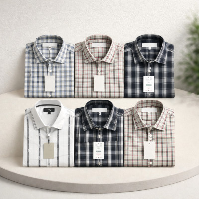 Premium Quality (6 pcs) Check LS Shirt