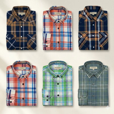 Premium Quality (6 pcs) Check LS Shirt