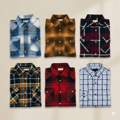 Premium Quality (6 pcs) Check LS Shirt