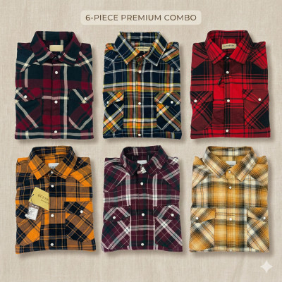 Premium Quality (6 pcs) Check LS Shirt