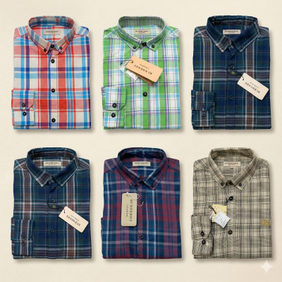 Premium Quality (6 pcs) Check LS Shirt