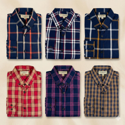 Premium Quality (6 pcs) Check LS Shirt