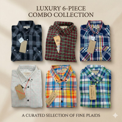 Premium Quality (6 pcs) Check LS Shirt
