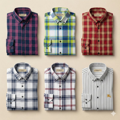 Premium Quality (6 pcs) Check LS Shirt