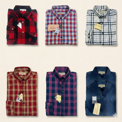 Premium Quality (6 pcs) Check LS Shirt