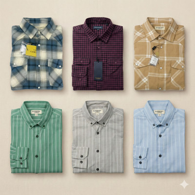Premium Quality (6 pcs) Check LS Shirt