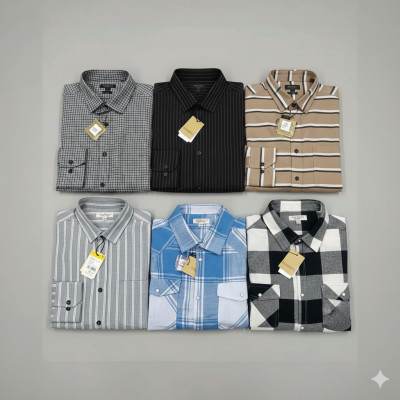 Premium Quality (6 pcs) Check LS Shirt