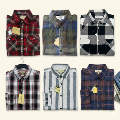 Premium Quality (6 pcs) Check Long Sleeve Shirt