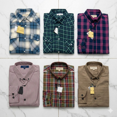 Premium Quality (6 pcs) Check Long Sleeve Shirt