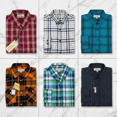 Premium Quality (6 pcs) Check Long Sleeve Shirt