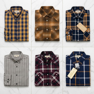 Premium Quality (6 pcs) Check Long Sleeve Shirt