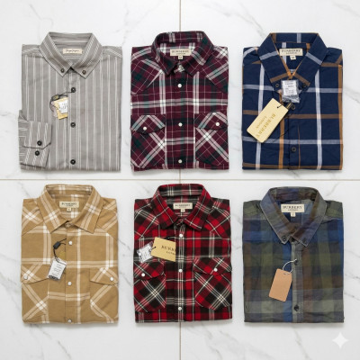 Premium Quality (6 pcs) Check Long Sleeve Shirt