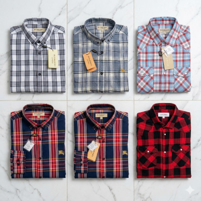 Premium Quality (6 pcs) Check Long Sleeve Shirt