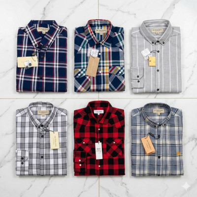 Premium Quality (6 pcs) Check Long Sleeve Shirt