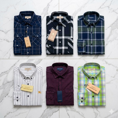 Premium Quality (6 pcs) Check Long Sleeve Shirt