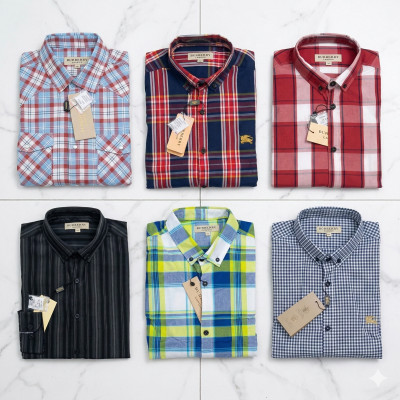 Premium Quality (6 pcs) Check Long Sleeve Shirt