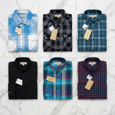 Premium Quality (6 pcs) Check Long Sleeve Shirt