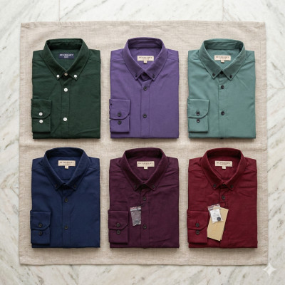 Premium Quality (6 pcs) Solid Colour Long Sleeve Shirt