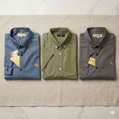 Premium Quality (3 pcs) Solid Colour Long Sleeve Shirt