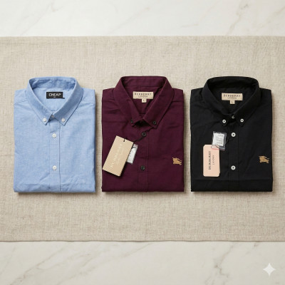 Premium Quality (3 pcs) Solid Colour Long Sleeve Shirt