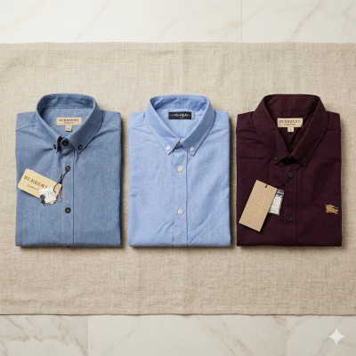Premium Quality (3 pcs) Solid Colour Long Sleeve Shirt