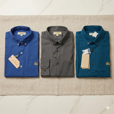 Premium Quality (3 pcs) Solid Colour Long Sleeve Shirt