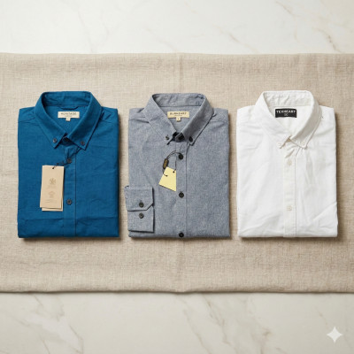 Premium Quality (3 pcs) Solid Colour Long Sleeve Shirt