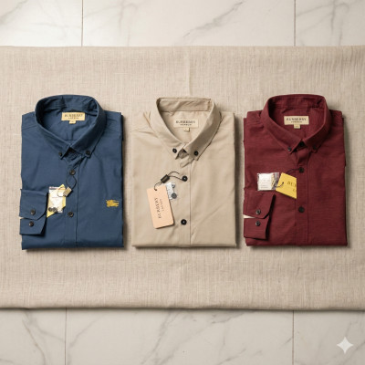 Premium Quality (3 pcs) Solid Colour Long Sleeve Shirt