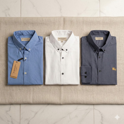 Premium Quality (3 pcs) Solid Colour Long Sleeve Shirt