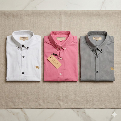 Premium Quality (3 pcs) Solid Colour Long Sleeve Shirt