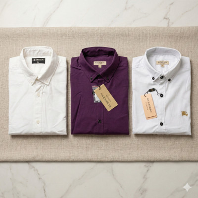 Premium Quality (3 pcs) Solid Colour Long Sleeve Shirt