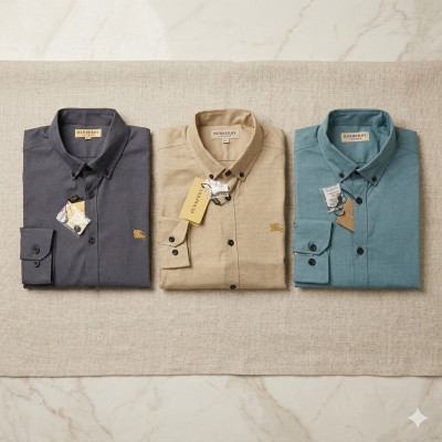 Premium Quality (3 pcs) Solid Colour Long Sleeve Shirt
