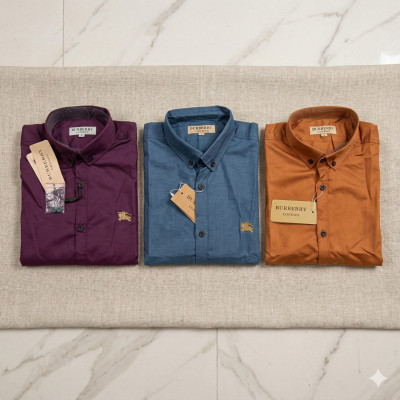 Premium Quality (3 pcs) Solid Colour Long Sleeve Shirt