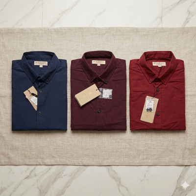 Premium Quality (3 pcs) Solid Colour Long Sleeve Shirt