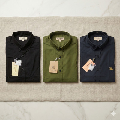 Premium Quality (3 pcs) Solid Colour Long Sleeve Shirt