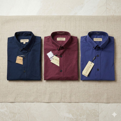 Premium Quality (3 pcs) Solid Colour Long Sleeve Shirt