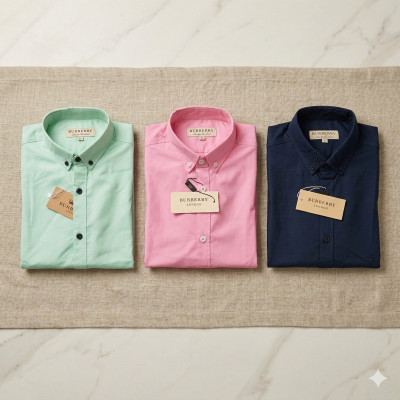 Premium Quality (3 pcs) Solid Colour Long Sleeve Shirt